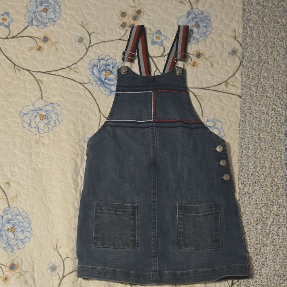 Tommy Hilfiger Denim Kids Dress with Striped Straps